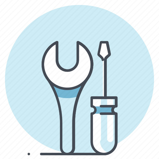 Job, office, work, fitting, repair, screw driver, wrench icon - Download on Iconfinder