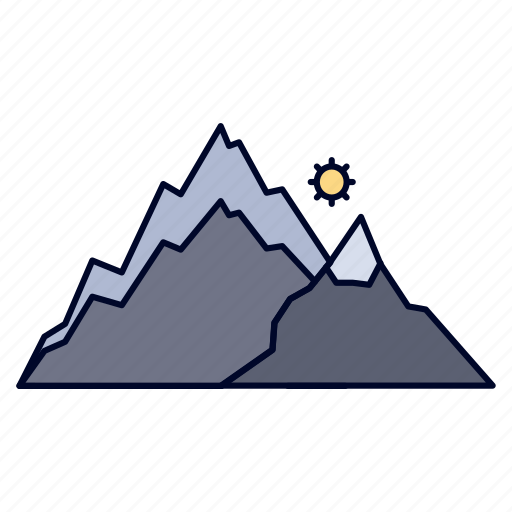 Hill, landscape, mountain, nature, tree icon - Download on Iconfinder