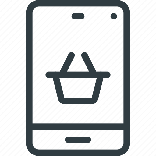 Basket, mobile, phone, shopping, smartphone icon - Download on Iconfinder