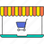 cart, ecommerce, laptop, market, shopping cart, shopping trolley, store 