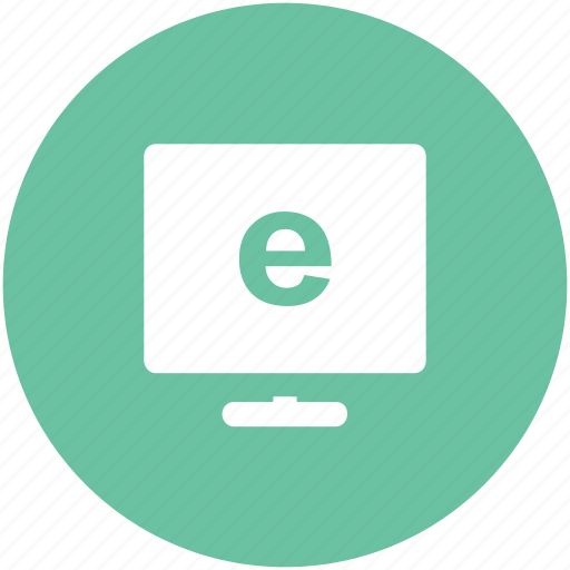 Computer, computer monitor, e-learning, explorer sign, monitor icon - Download on Iconfinder