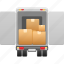 box, crate, delivery, delivery truck, lorry, shipping, truck 