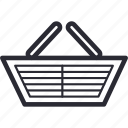 basket, goods, market, shopping