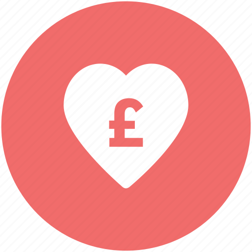 Aid, charity symbol, donation, giving, heart, help, pound sign icon - Download on Iconfinder