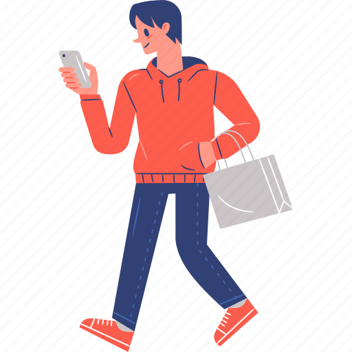 Shopping, boy, teenager, happy, sale icon - Download on Iconfinder