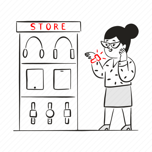 Chooses, electronics, store, market, ecommerce, devices, shopping illustration - Download on Iconfinder