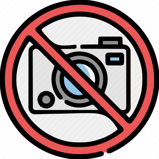 No, camera, prohibited, cross, stop, sign, close icon - Download on Iconfinder