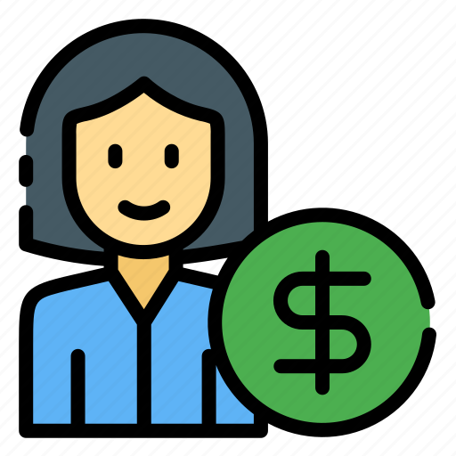 Buyer, woman, money, accountant, client, customer, investor icon - Download on Iconfinder
