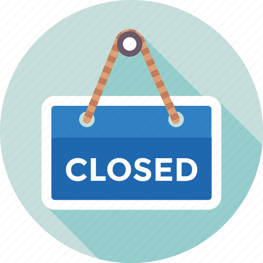Close, close shop, close sign, hanging sign, we are closed icon - Download on Iconfinder