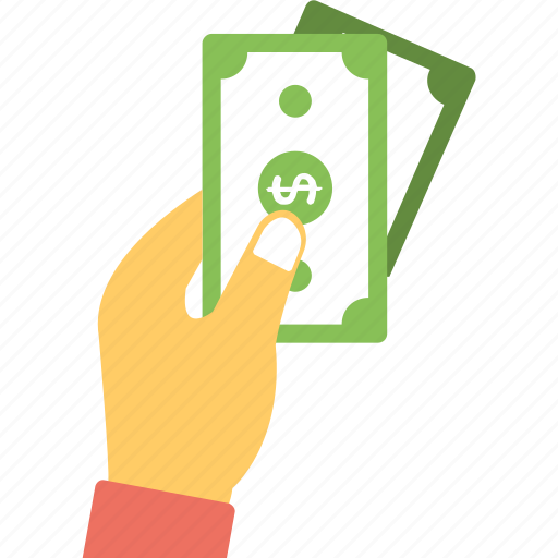 Cash payment, hand holding cash, payment, reimbursement, salary icon - Download on Iconfinder