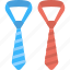 colored neckties, mens wardrobe, neckties, striped neckties, two striped neckties 