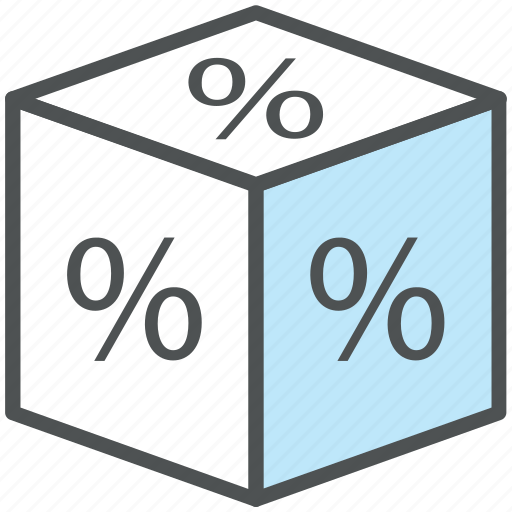 Discount, discount cube, discount label, offer, offer cube, percentage, promotion icon - Download on Iconfinder