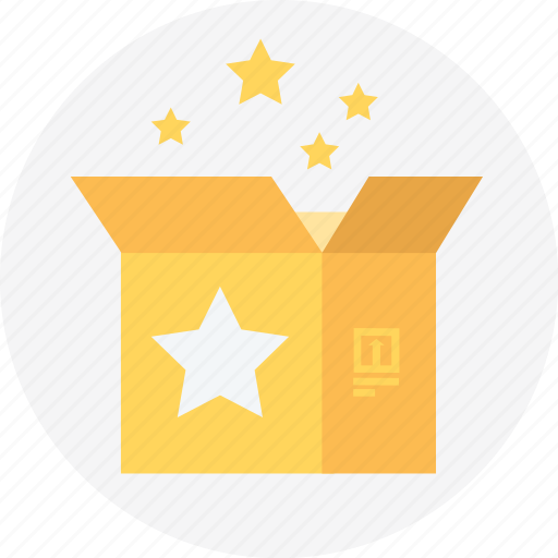 Box, delivery, gift, packaging, star, surprize icon - Download on Iconfinder