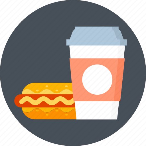 Coffee, cold drink, drink, fast food, hot dog icon - Download on Iconfinder