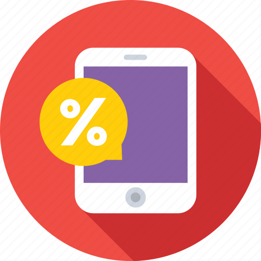 Discount, interest, mobile, percentage, rebate icon - Download on Iconfinder