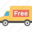 free delivery truck, free delivery van, free shipment, free shipping, shipping offers 