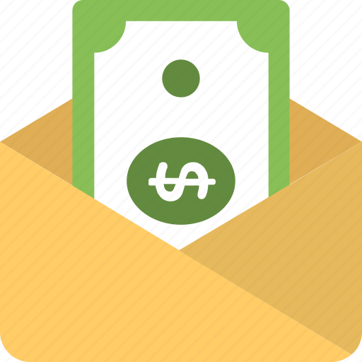 Cash in envelope, income, money transfer, payment, wages icon - Download on Iconfinder