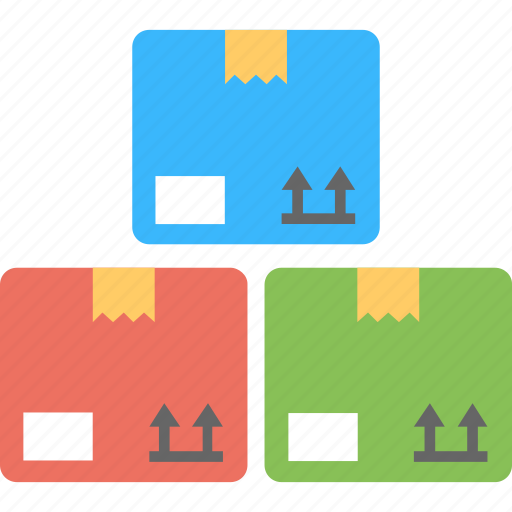 Cardboard boxes, logistic storage, packages stack, sealed goods, warehouse icon - Download on Iconfinder