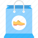 male shoe and shopping bag, shoe paper carrier bag, shoe store bag, shoes shop, shopping bag with shoe sign