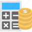 calculating, calculator with money, counting money, financial accounting, financing 