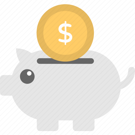 Financial security, personal savings, piggy bank, piggy with coin, saving money icon - Download on Iconfinder