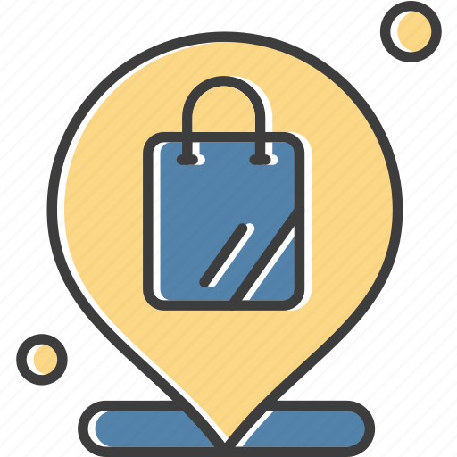Bag, location, map, pin icon - Download on Iconfinder