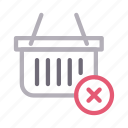 basket, cart, remove, shopping, trolley