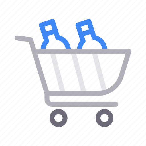 Bottle, buying, cart, drink, shopping icon - Download on Iconfinder