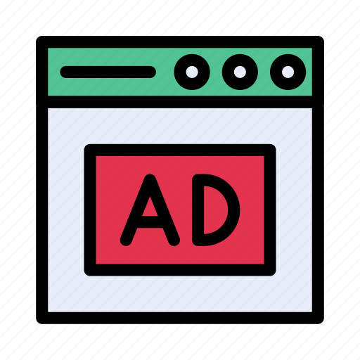 Ads, browser, internet, online, webpage icon - Download on Iconfinder