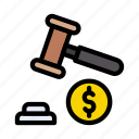 auction, dollar, hammer, law, shopping