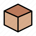 box, cube, parcel, shape, three