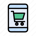 cart, ecommerce, mobile, phone, shopping