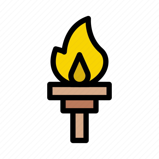 Fire, flame, light, mashal, torch icon - Download on Iconfinder