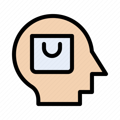 Bag, buying, head, mind, shopping icon - Download on Iconfinder