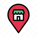 gps, location, map, shop, store