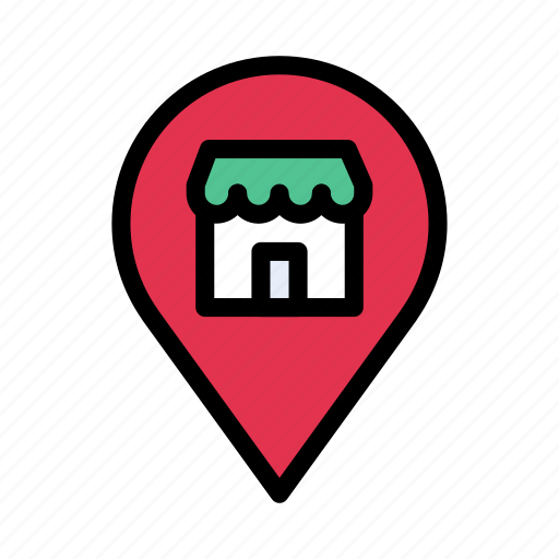 Gps, location, map, shop, store icon - Download on Iconfinder