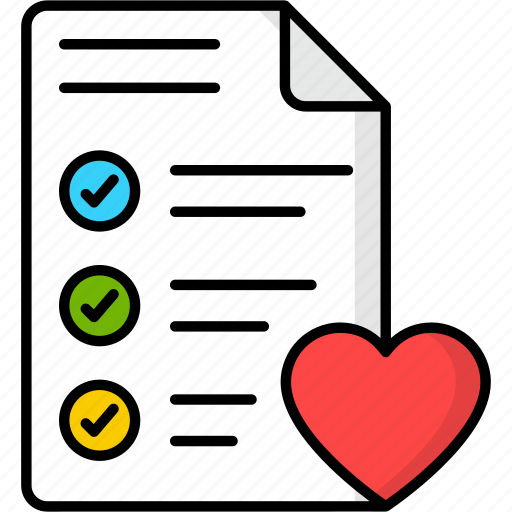 Wishlist, heart, list, paper, tasks, wish list, favorite list icon - Download on Iconfinder