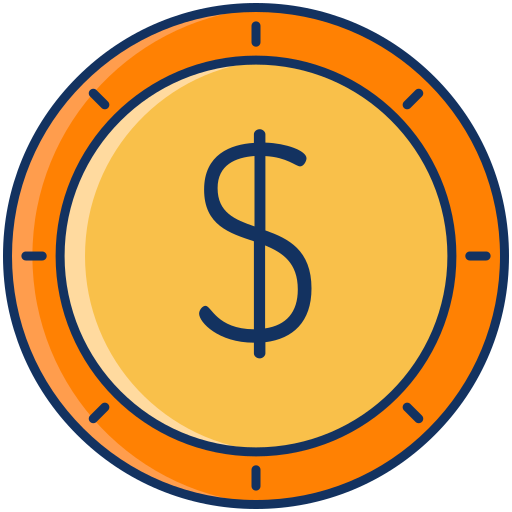 Coin, color, currency, dollar, lineal, sale, usd icon - Free download