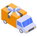 delivery, truck, van, gift, shipping, logistics, package
