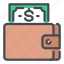 wallet, purse, money, dollar, cash, pay, payment 