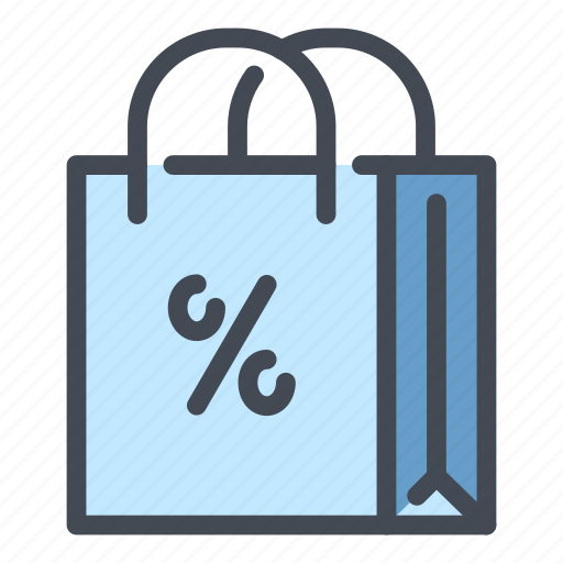 Shop, shopping, bag, percentage, discount, sale, ecommerce icon - Download on Iconfinder