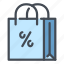 shop, shopping, bag, percentage, discount, sale, ecommerce 