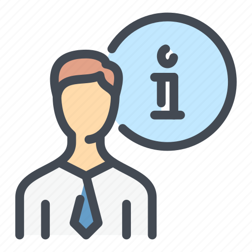 Man, person, info, information, help, user, support icon - Download on Iconfinder