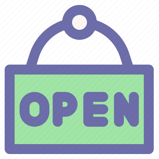Open, sign, retail, store, door icon - Download on Iconfinder