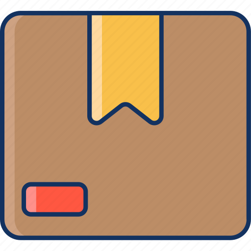 Cardboard, color, goods, lineal, pacage, sale, shipping icon - Download on Iconfinder