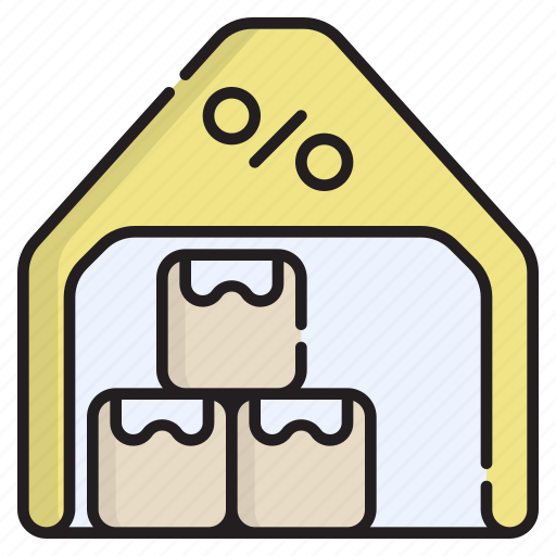Warehouse, industry, storage, goods, distribution, factory, supply icon - Download on Iconfinder