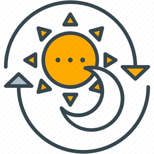 Day, fulltime, moon, night, open, shopping, sun icon - Download on Iconfinder