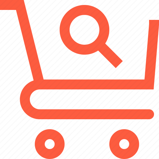 Cart, goods, loupe, product, search, shopping, trolley icon - Download on Iconfinder