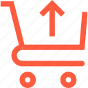 carriage, cart, remove, shopping, trolley, upload 