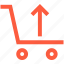 shopping, top, trolley, up, upload, wagon 